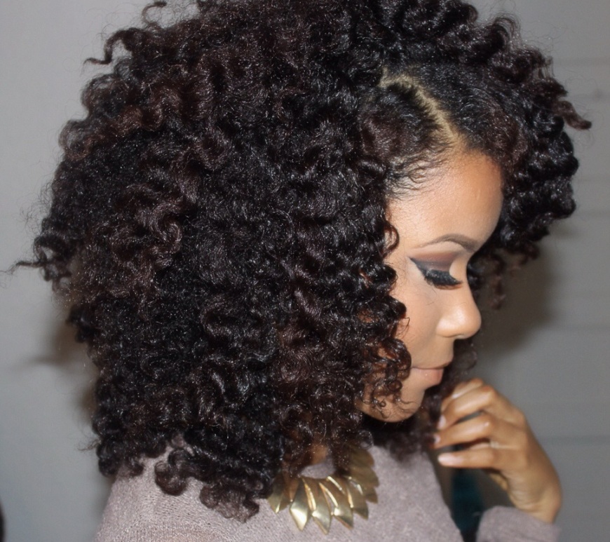 Black hairstyle on natural hair